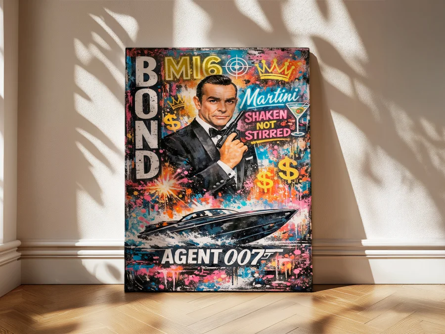 🍸 Tablou Sean Connery Agentul 007 pe pânză
