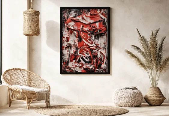 🥤 Tablou pe pânză Coca-Cola abstract modern