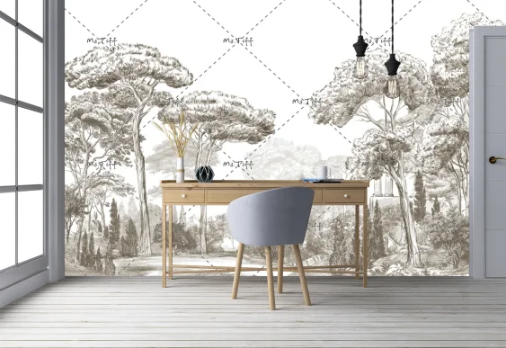 🌲 Фотообои «Лесная сказка с животными»