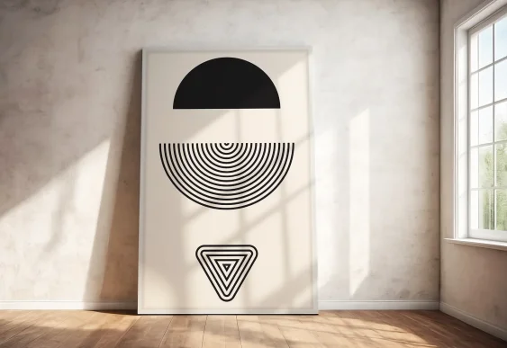 🖼️ Картина в раме абстракция геометрия на холсте