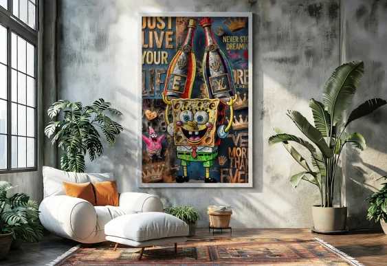 Tablou șampanie Côte d’Azur decor modern