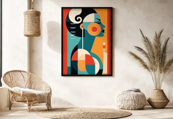 🎨 Геометрический портрет в стиле арт-деко