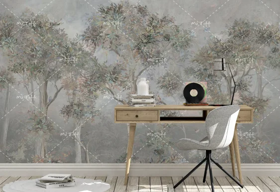 🌿 Фотообои «Художественный сад в пастельных тонах»