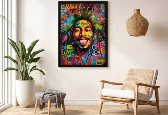 🍾 Картина Губка Боб с шампанским и граффити