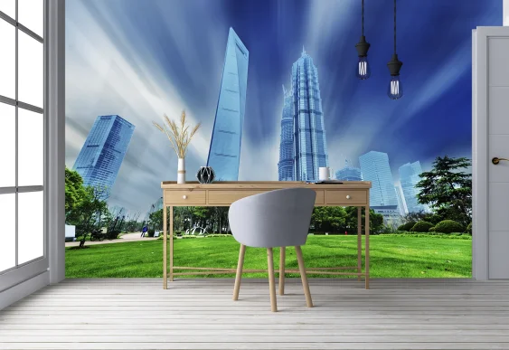 Fototapet Orașe - Hong Kong de noapte_2