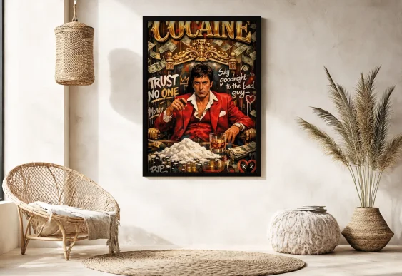 🔥 Картина мышонок с битой и надписью BAD BOY