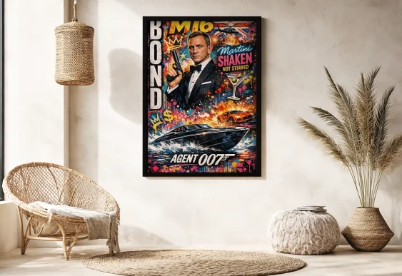🔫 Tablou James Bond 007 scenă de acțiune