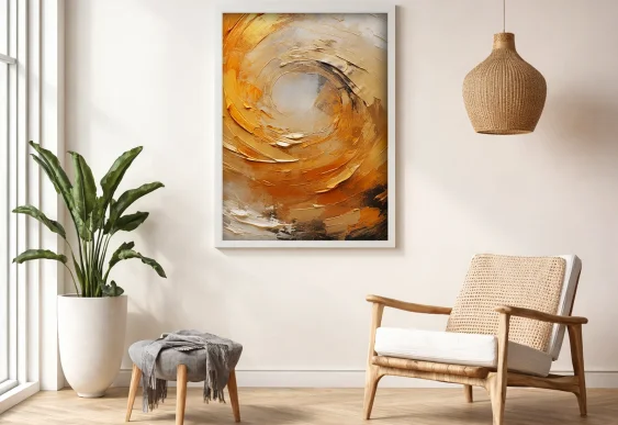 🎨 Tablou abstract cu contrast de culoare pe panza