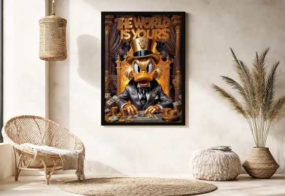 🚀 Картина утка астронавт Hollywood на холсте
