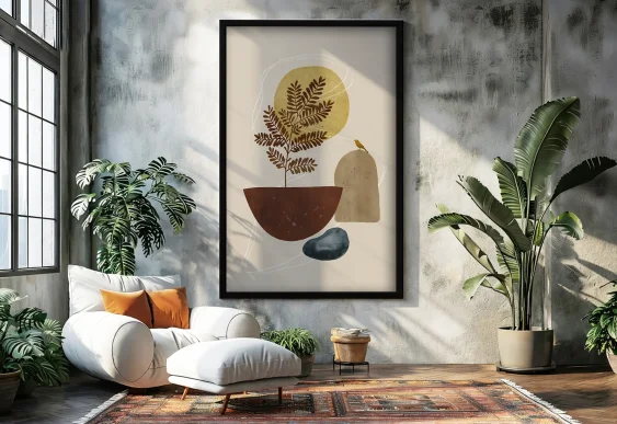 🌿 Абстрактный лист монстеры в современном стиле