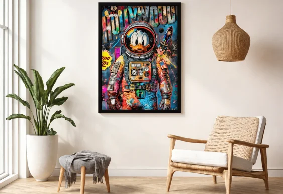 🍾 Картина Губка Боб с шампанским и граффити