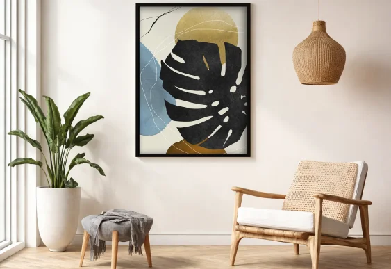 🌿 Абстрактный лист монстеры в современном стиле