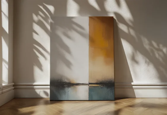 🎨 Tablou Abstracție Tușe Verzi pe pânză