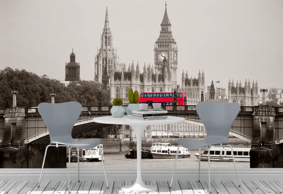 Fototapet Orașe - Autobuz roșu de la Londra