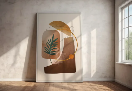 🌿 Абстрактный лист монстеры в современном стиле