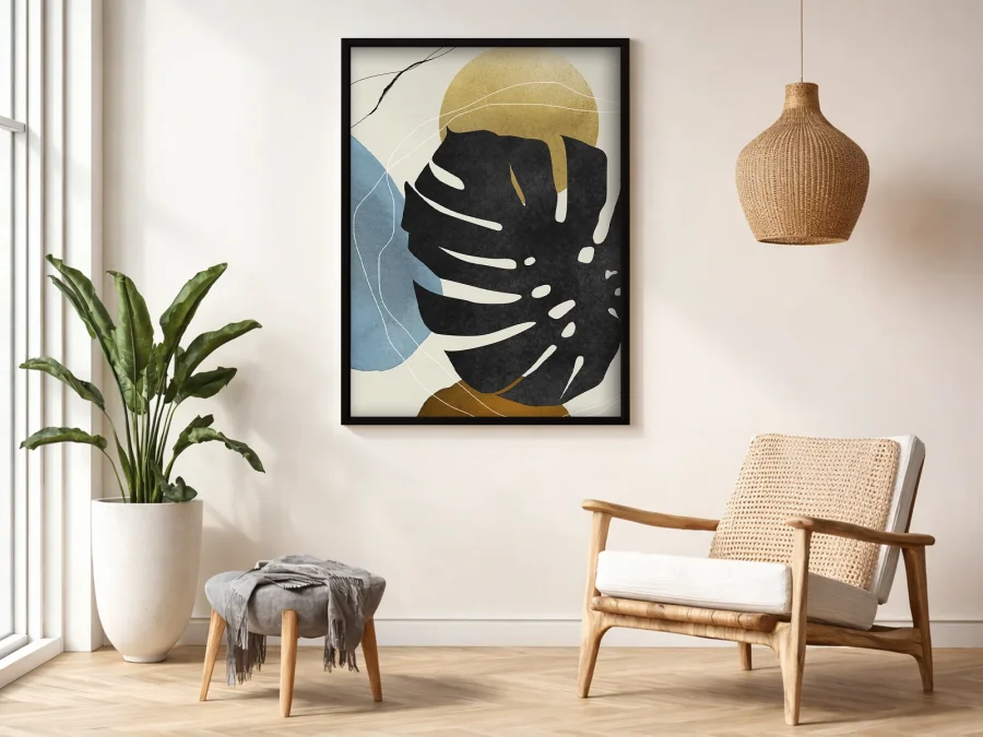 🌿 Абстрактный лист монстеры в современном стиле