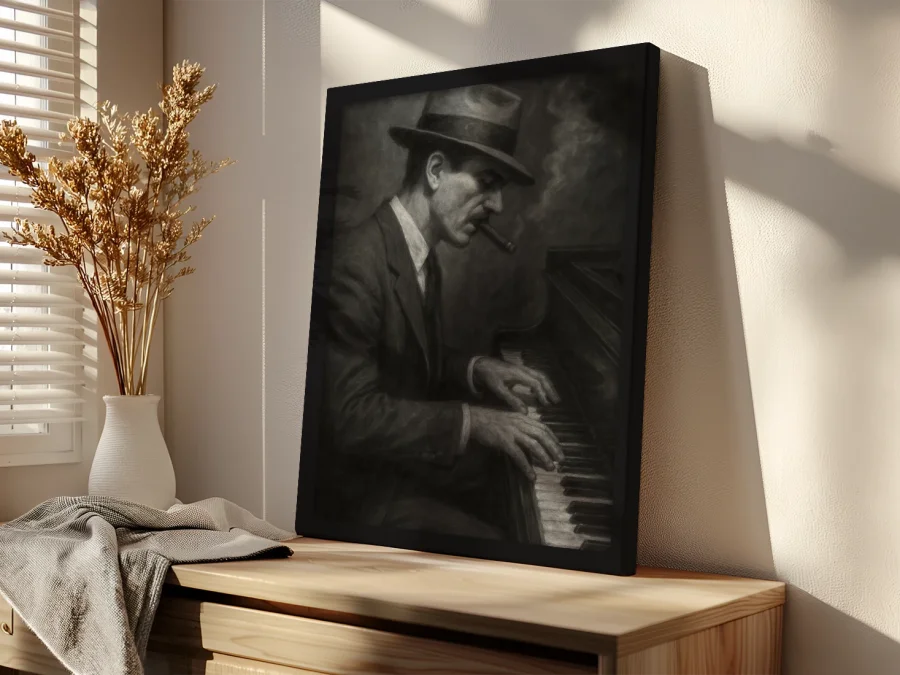 🎹 Картина Джазовый пианист в винтажном стиле