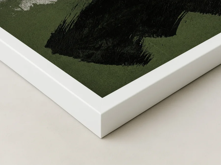 🎨 Картина абстракция зелёные мазки и текстуры на холсте