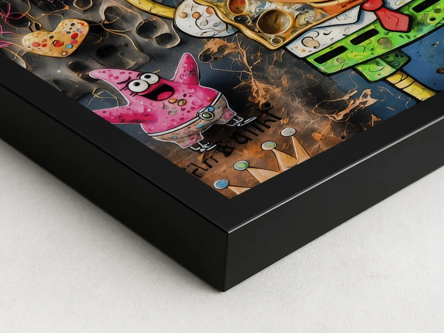 🍾 Картина Губка Боб с шампанским и граффити