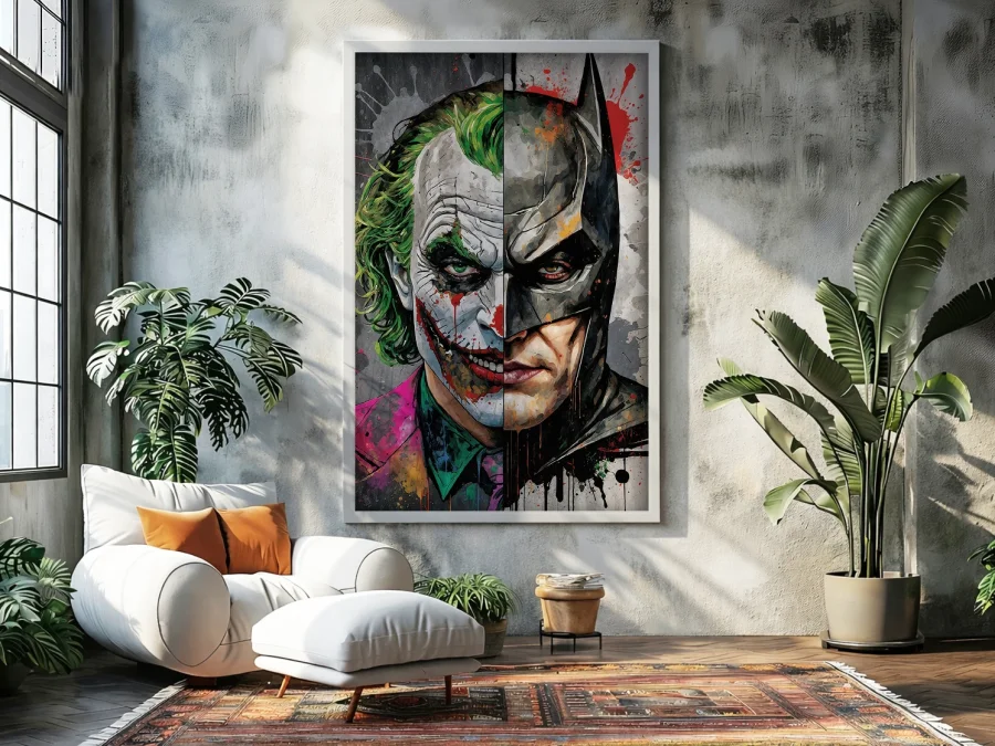 🃏 Картина Джокер и Бэтмен двойной портрет