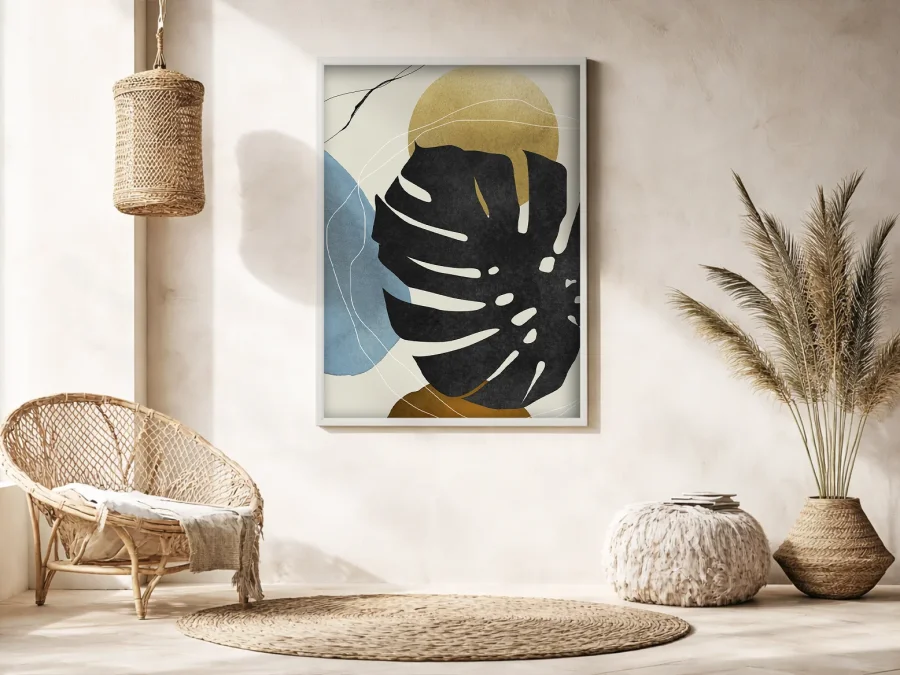 🌿 Абстрактный лист монстеры в современном стиле