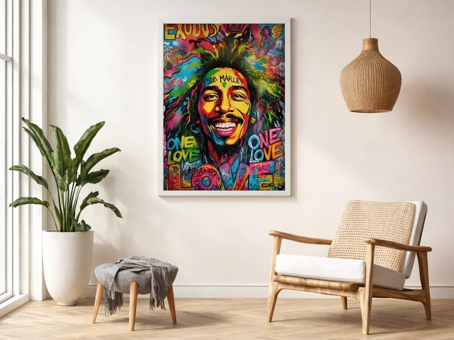 🎤 Картина Боб Марли One Love яркий портрет