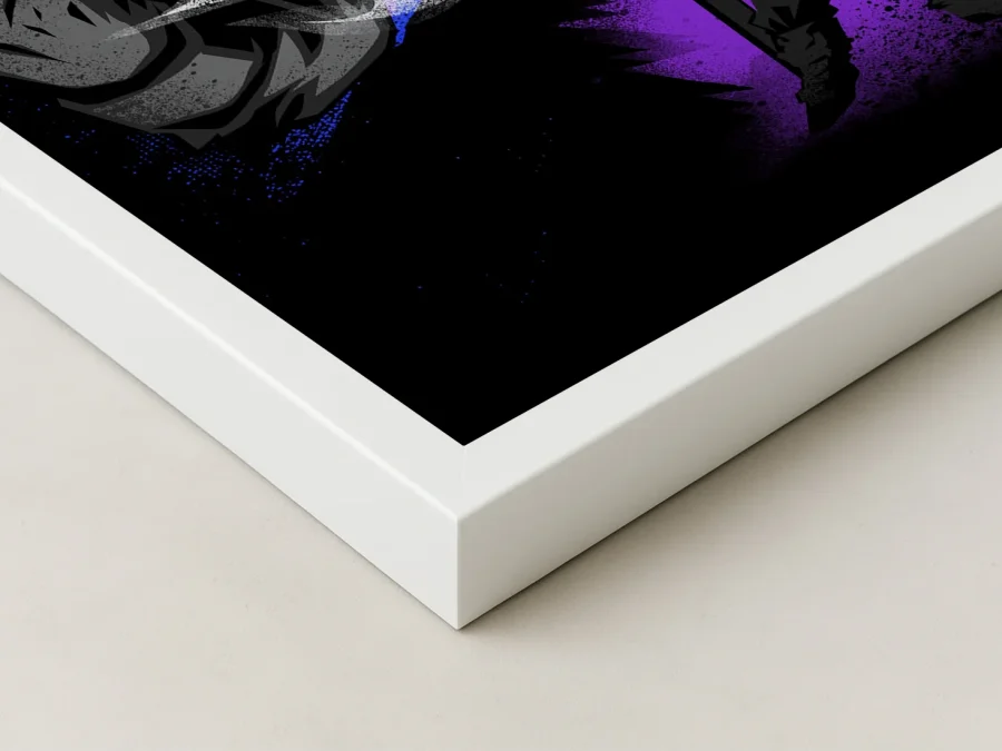 ⚡ Tablou în ramă erou anime cu păr auriu și energie