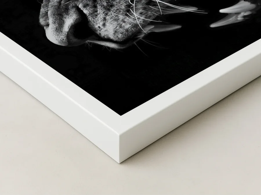 Tablou leu alb-negru profil agresiv pe panza