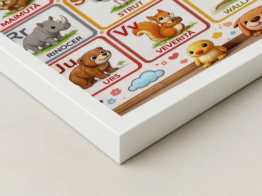 🧸 Картина Алфавит животных для детей в раме