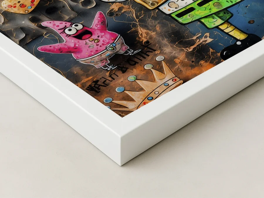 🍾 Картина Губка Боб с шампанским и граффити