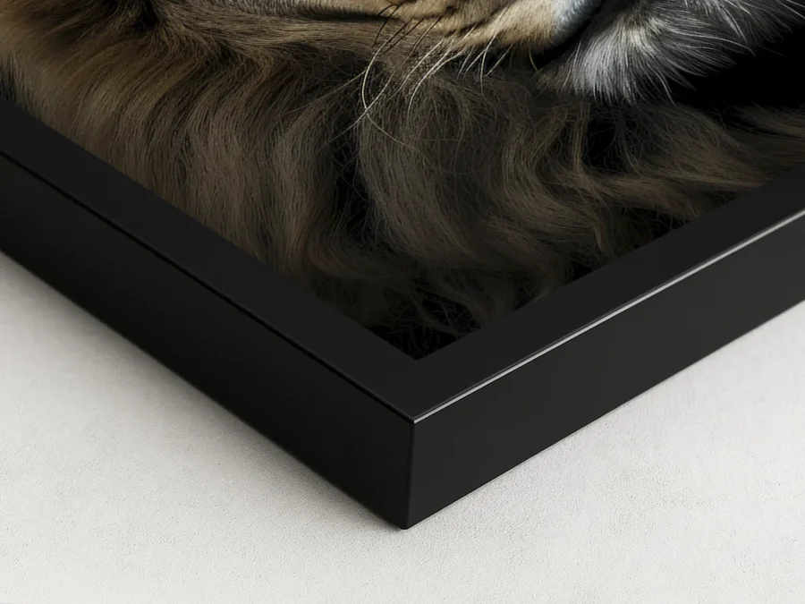 🦁 Картина в раме лев с короной королевский портрет