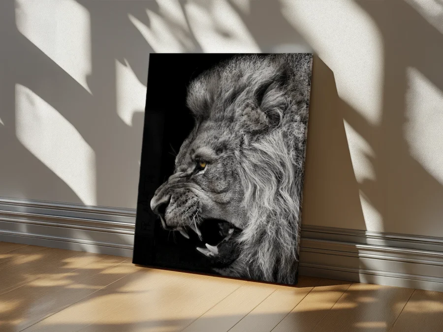 🦁 Картина Оскал Льва на холсте