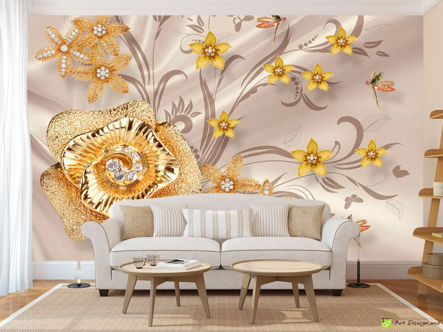 Fototapet cu efect 3D - Decoratiuni pe mătase_3