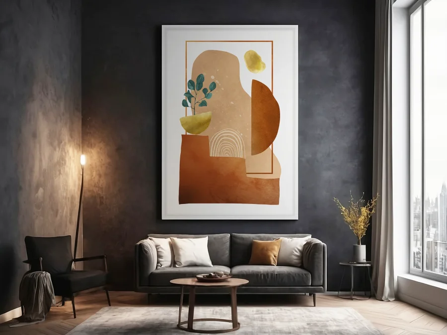 🎨 Абстрактная композиция в теплых оттенках