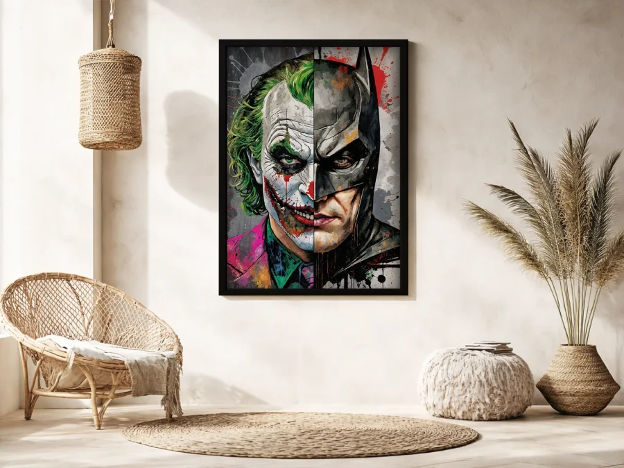 🃏 Картина Джокер и Бэтмен двойной портрет