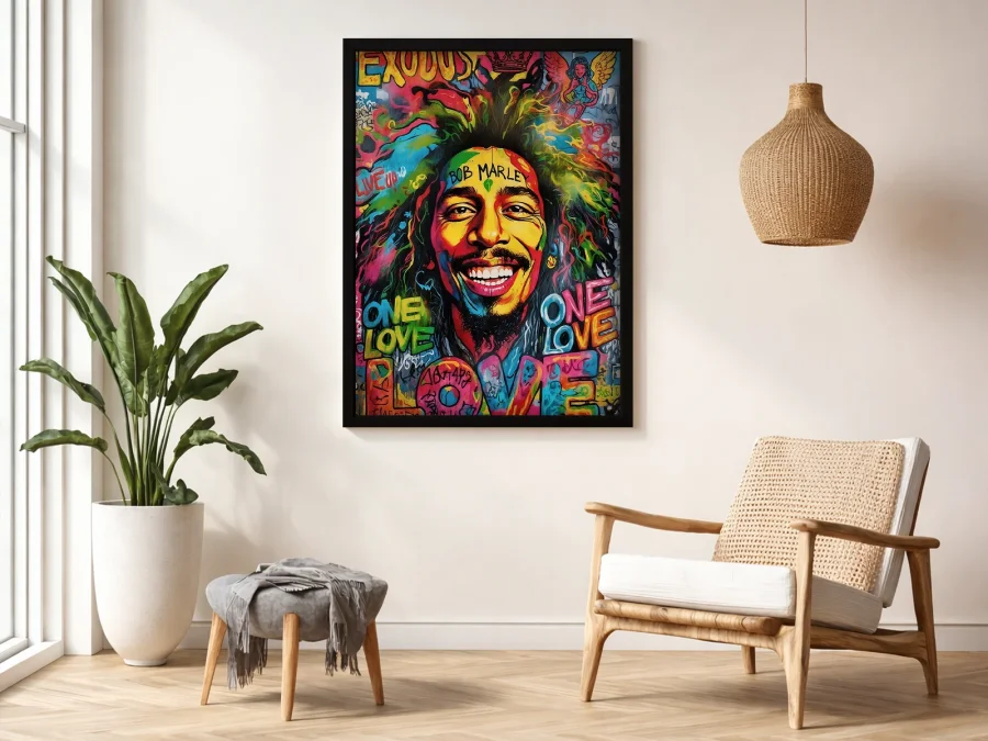 🎤 Картина Боб Марли One Love яркий портрет
