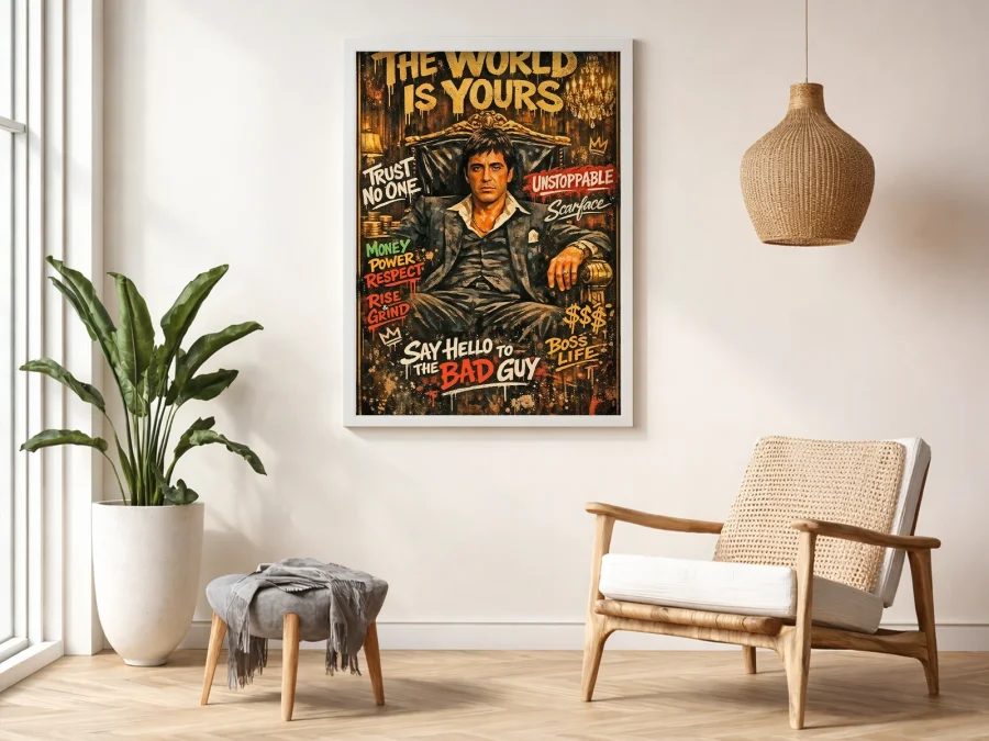 💰 Картина мужчина с деньгами The World is Yours