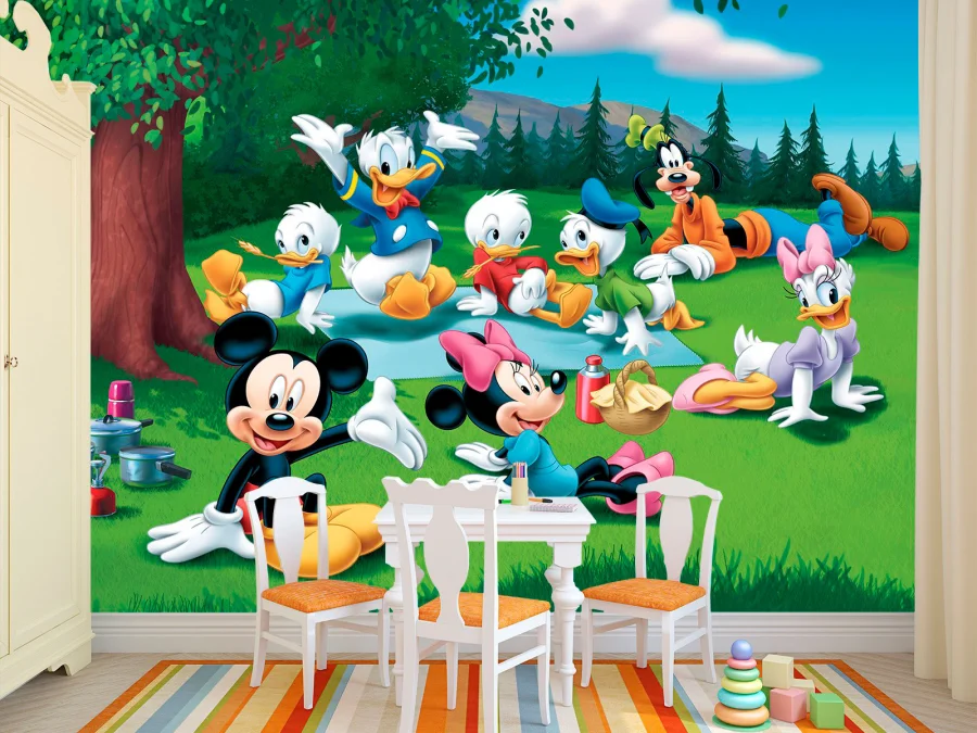 Fototapet pentru copii - Mickey si prietenii, picnic