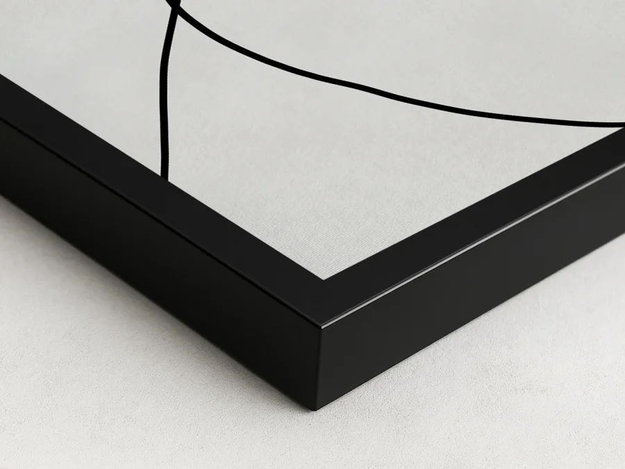 🖤 Картина Линейный портрет в белой раме