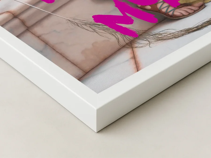 Tablou cu ramă fată cu pisică și text ONLY TALK TO MY CAT