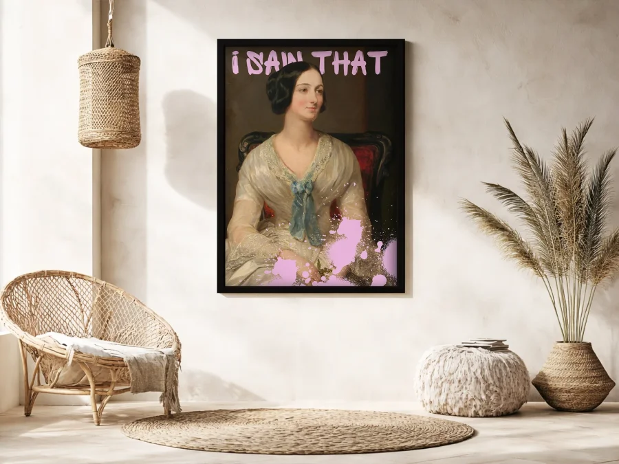 🎀 Картина на холсте Портрет девушки с надписью I SAID THAT