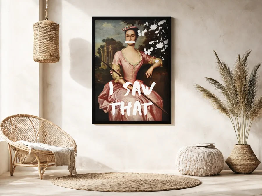 🎨 Картина на холсте Портрет с надписью I SAW THAT
