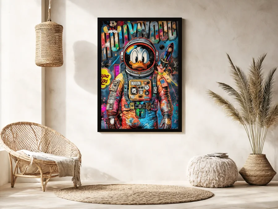 🚀 Картина утка астронавт Hollywood на холсте