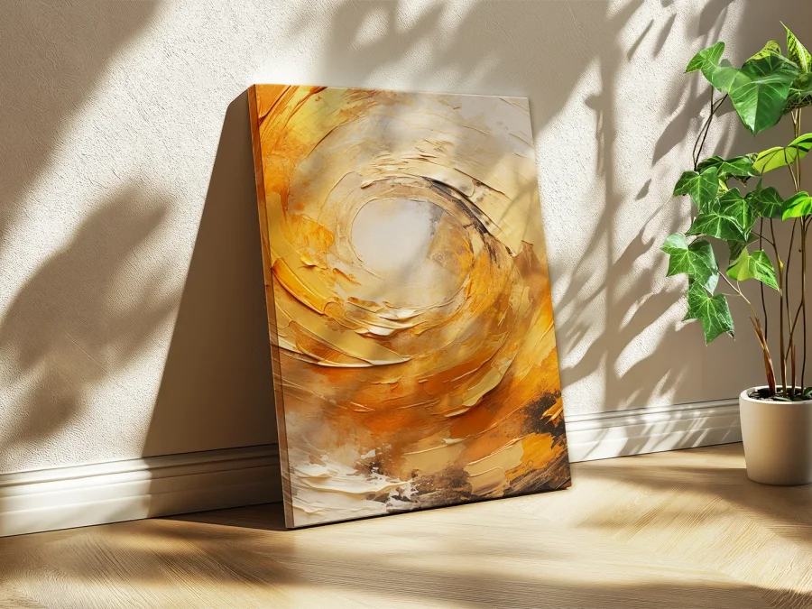 🎨 Картина Золотой Вихрь Абстракция на холсте