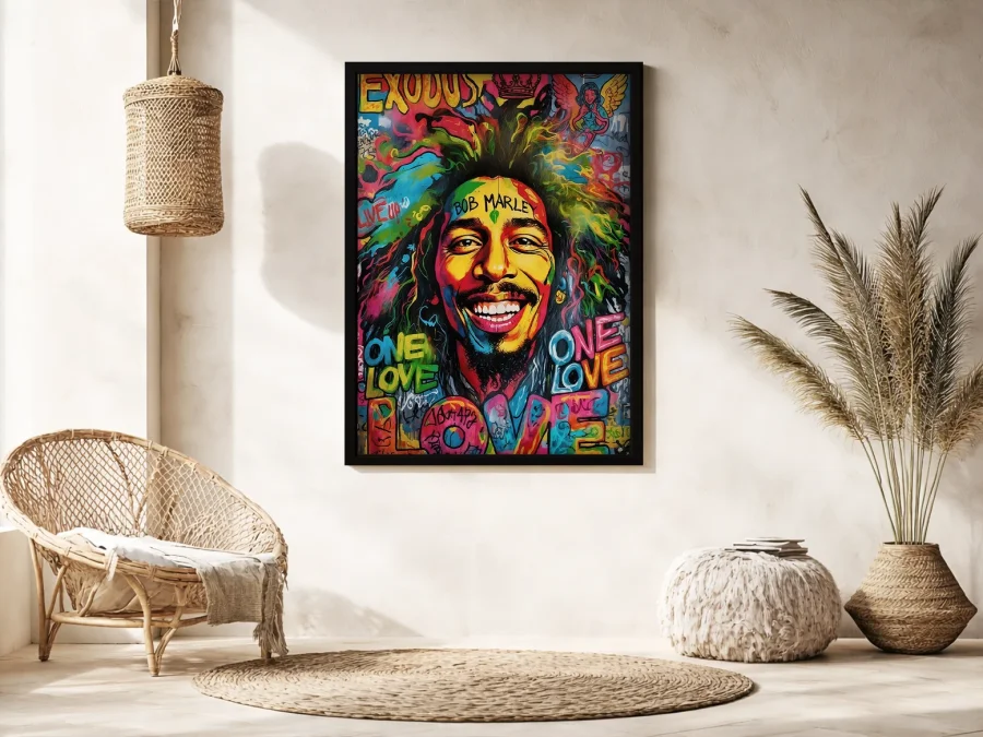 🎤 Картина Боб Марли One Love яркий портрет
