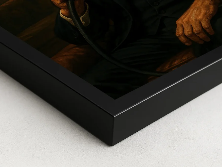 🎬 Tablou în ramă mafiot cu narghilea stil poster film