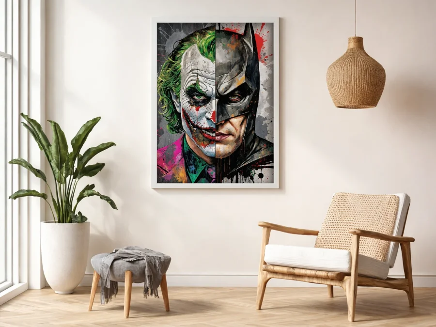 🃏 Картина Джокер и Бэтмен двойной портрет