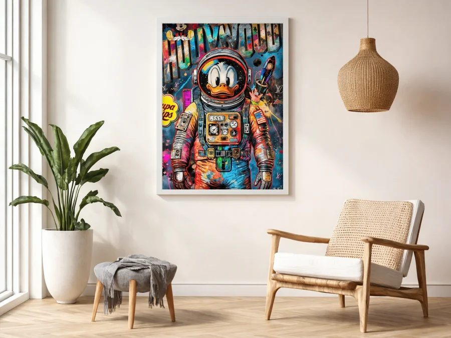 🚀 Картина утка астронавт Hollywood на холсте