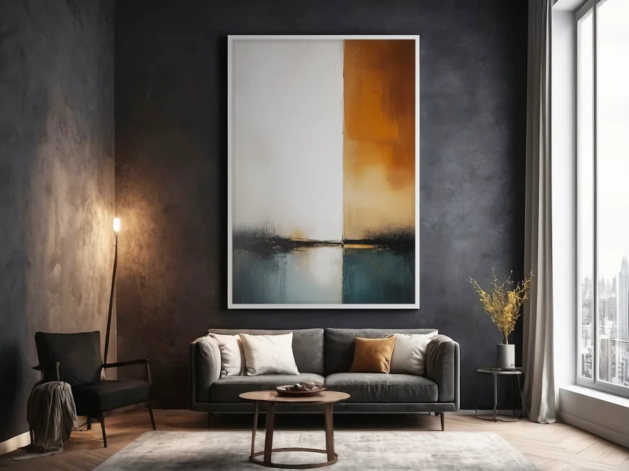 🎨 Tablou abstract cu contrast de culoare pe panza