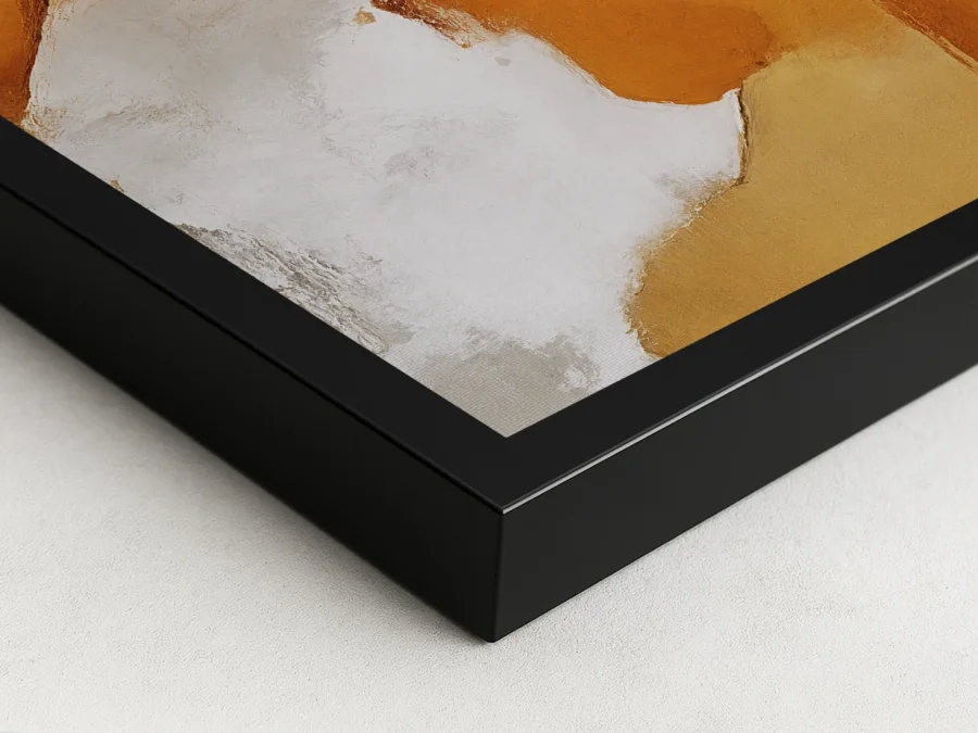 🎨 Картина абстракция оранжево-золотые акценты на холсте